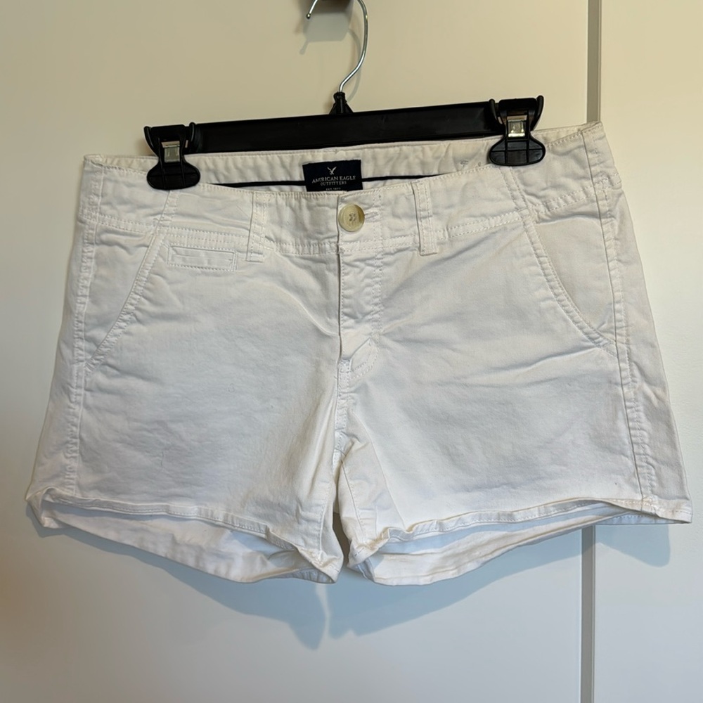 American Eagle Outfitters White Cargo Shorts